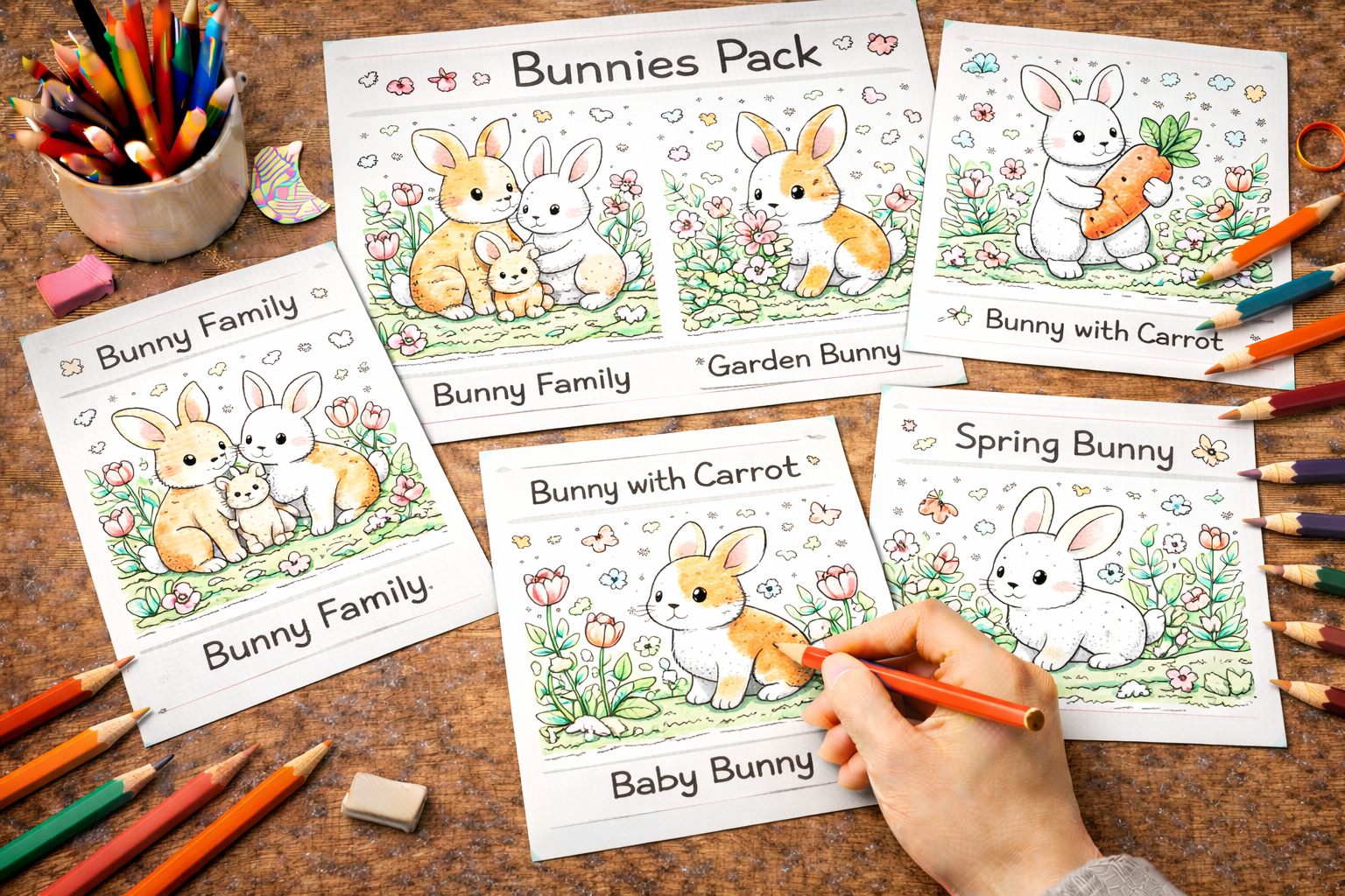 bunny coloring pages
