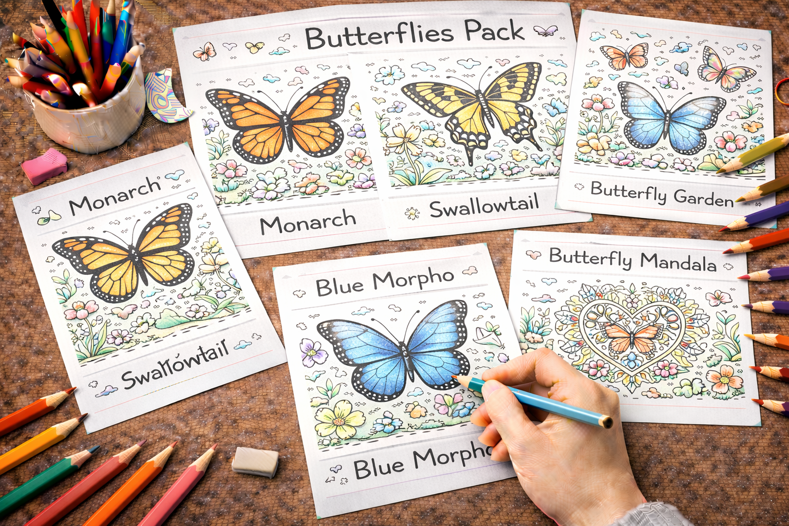 butterfly coloring pages