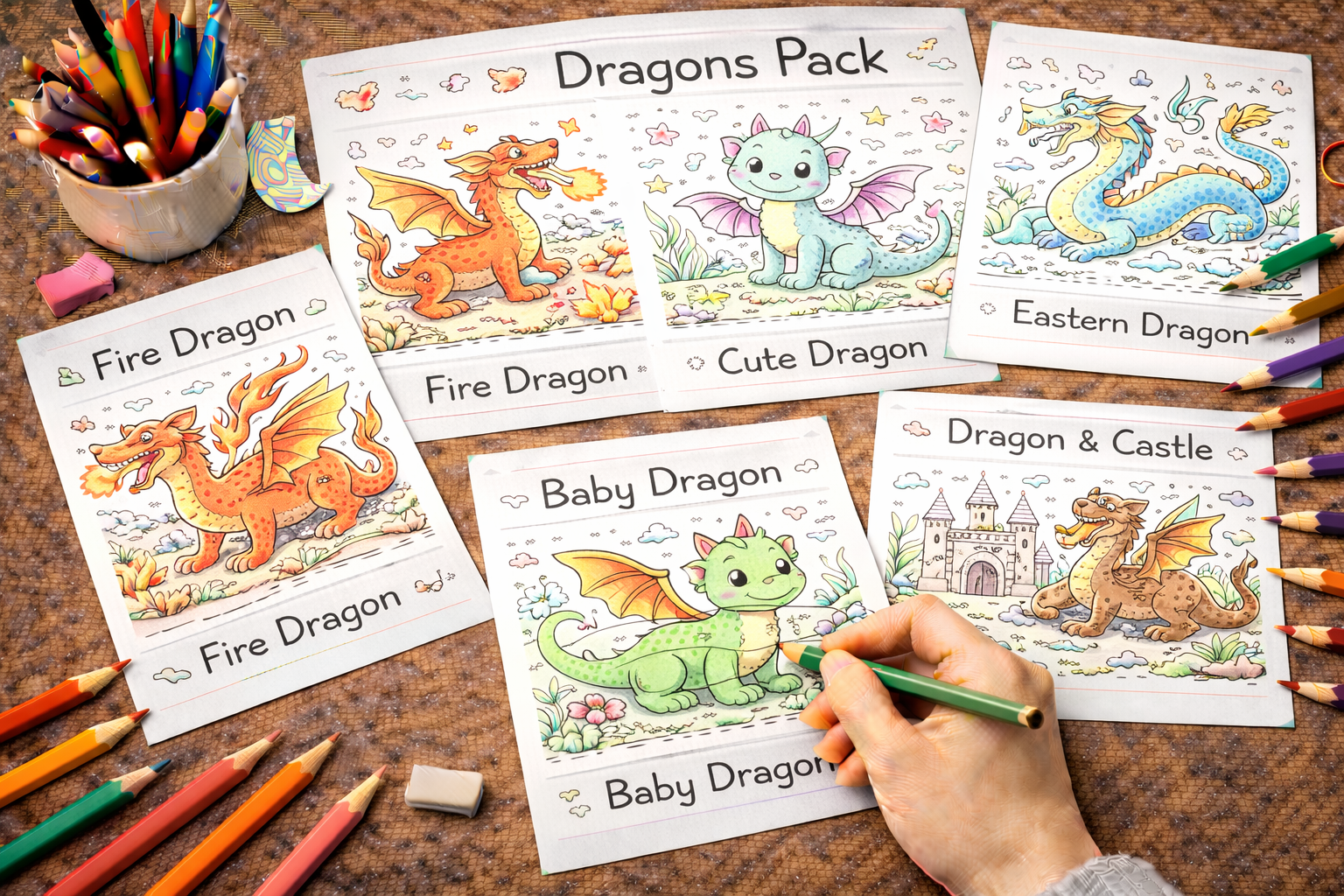 dragon coloring pages