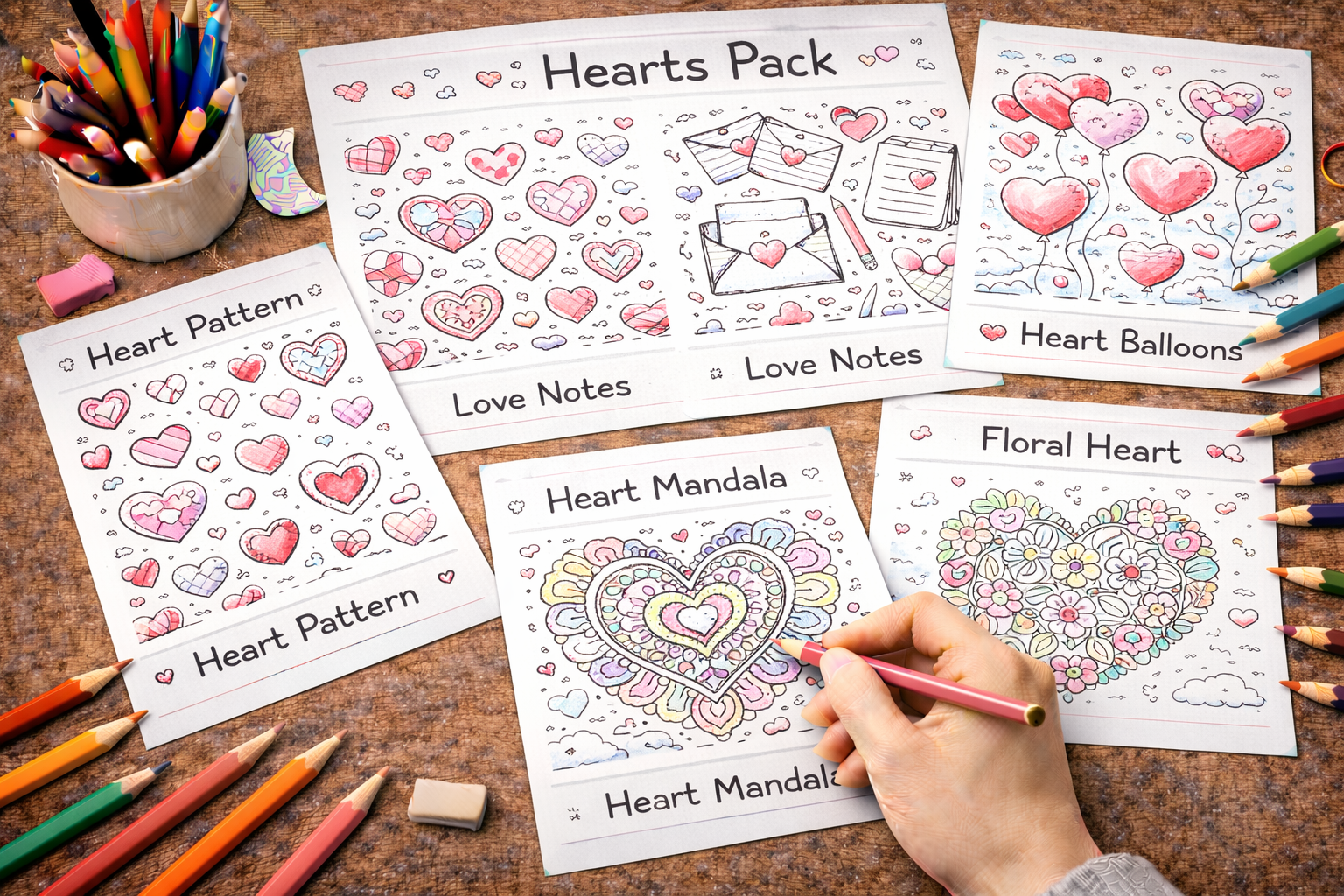 heart coloring pages