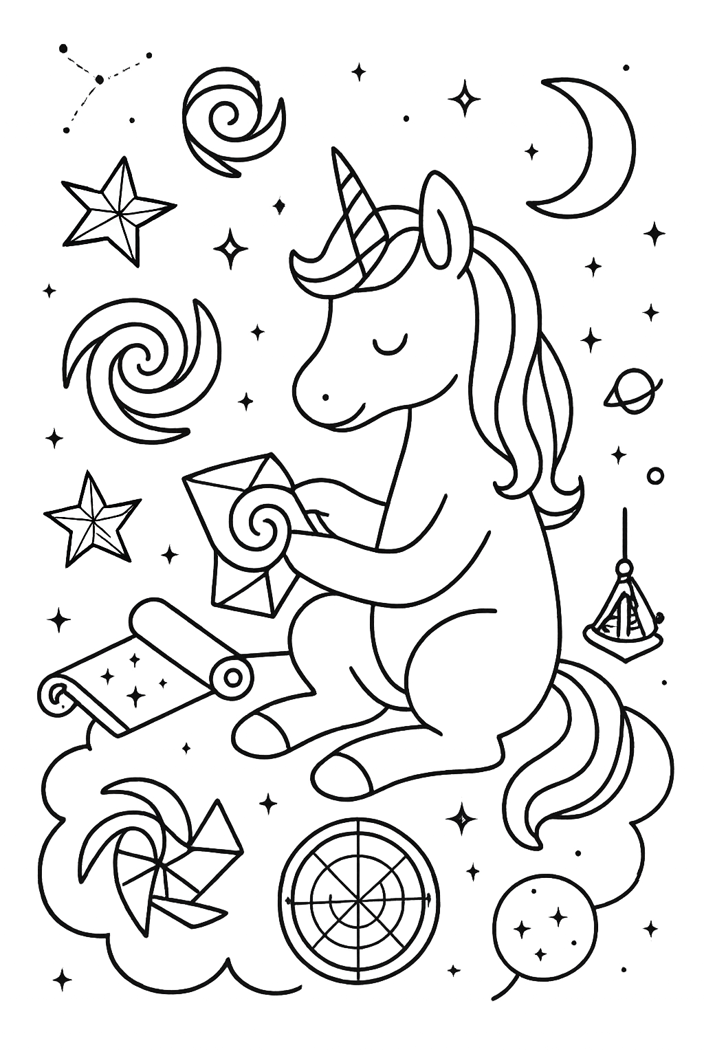 celestial cartographer unicorn folding origami galaxies
