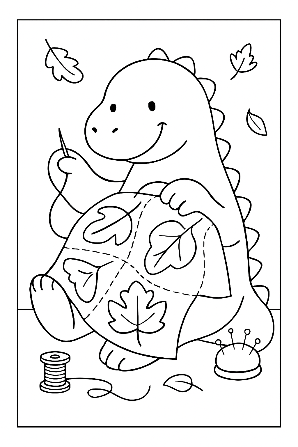 dinosaur stitching quilts from autumn leaf patterns