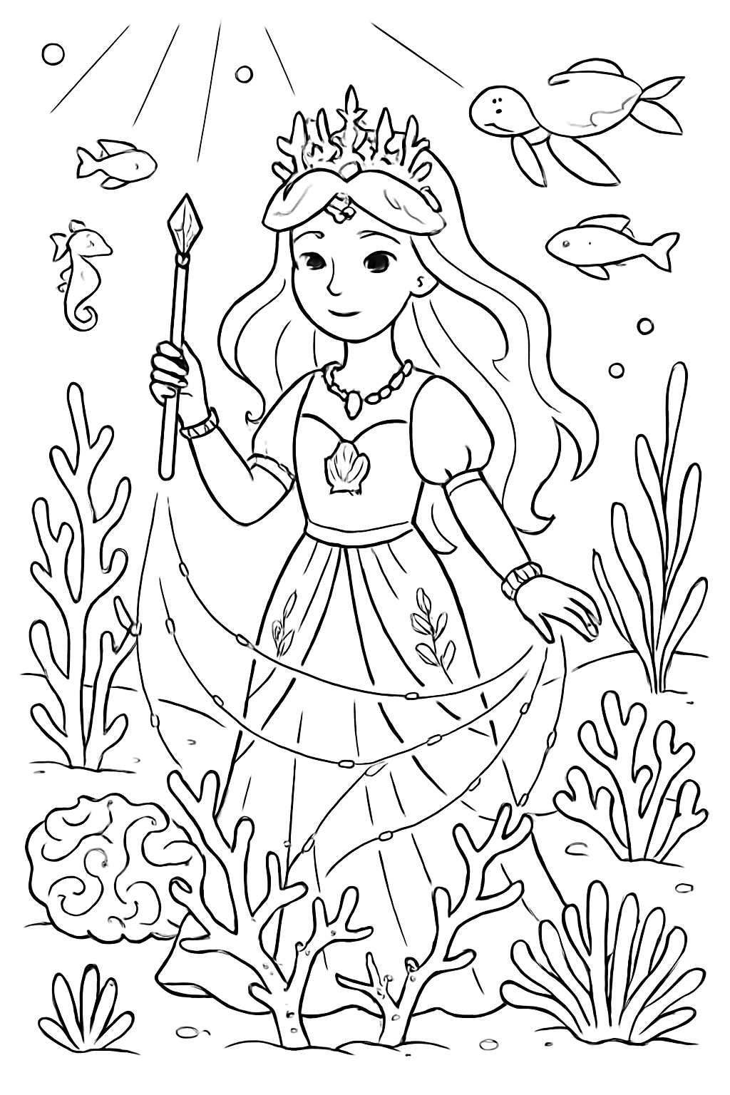 reef guardian princess restoring coral with crystal threads