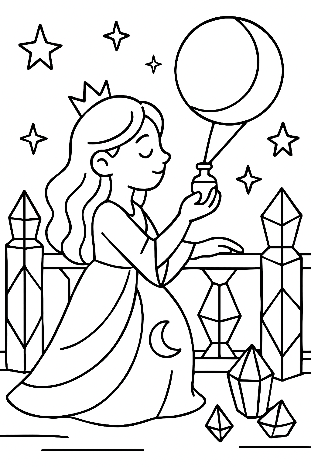 stargazer princess bottling moonlight on crystal terrace
