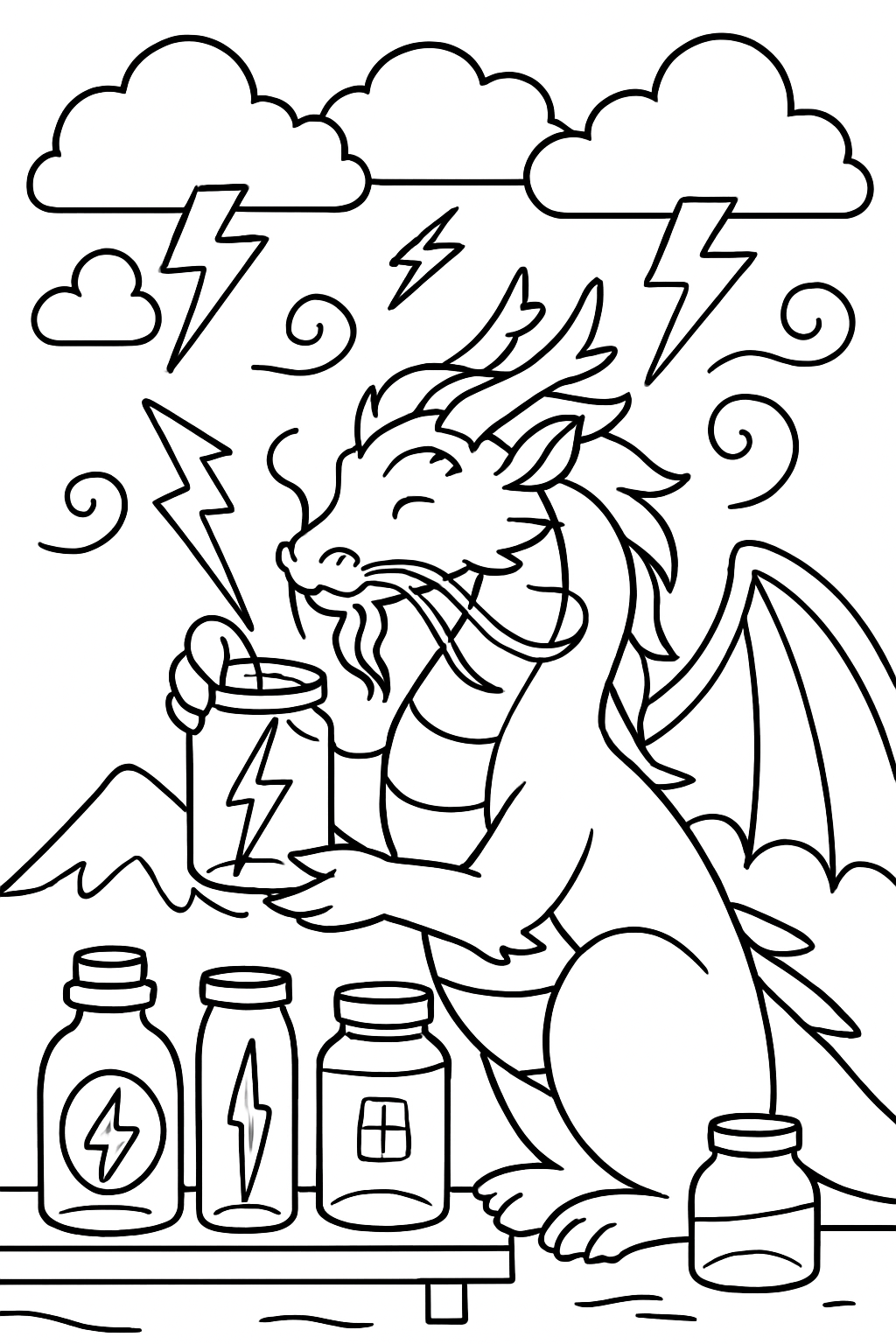 storm-tamer dragon bottling lightning in jars