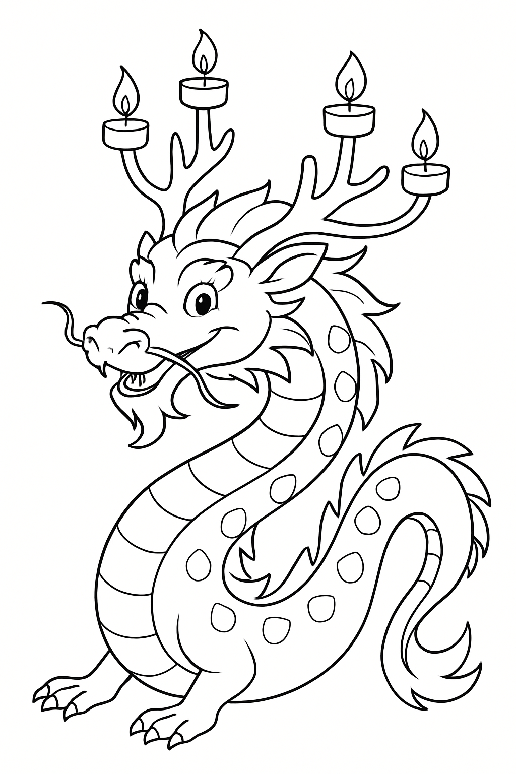 lantern festival dragon balancing candles on antlers