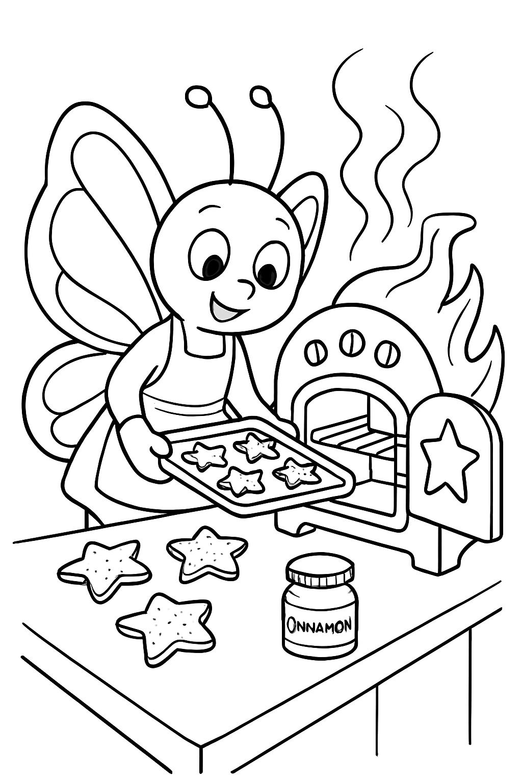 butterfly baking cinnamon stars in comet oven