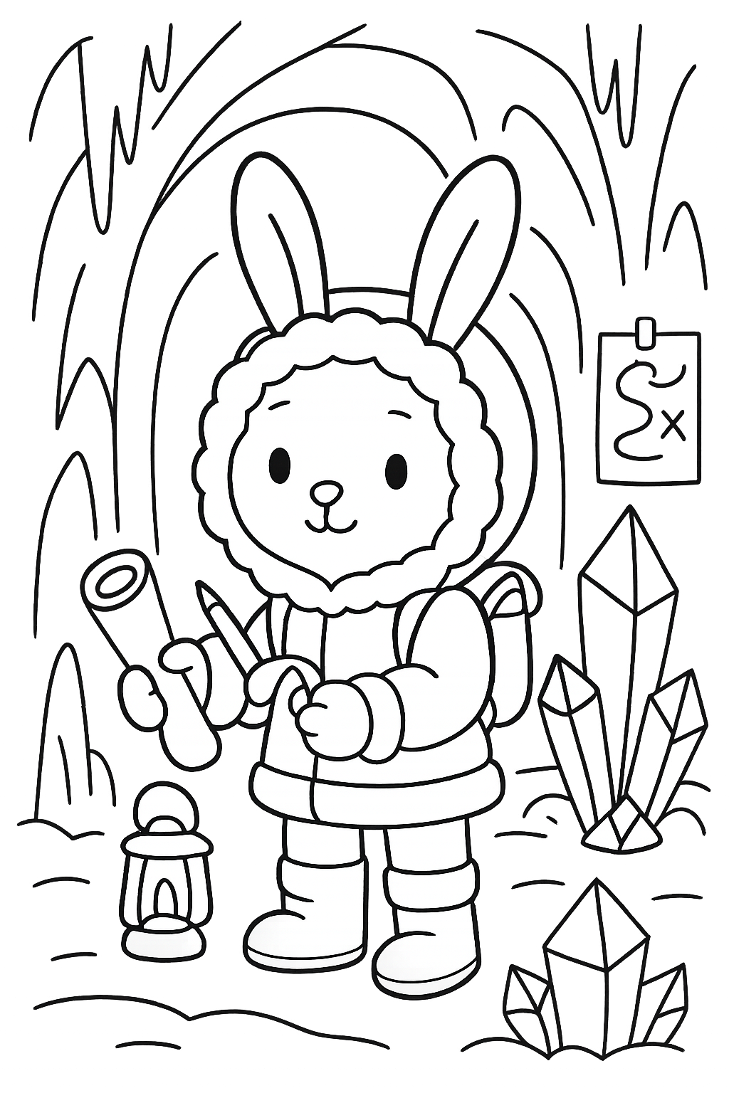 arctic explorer bunny mapping crystal ice caves