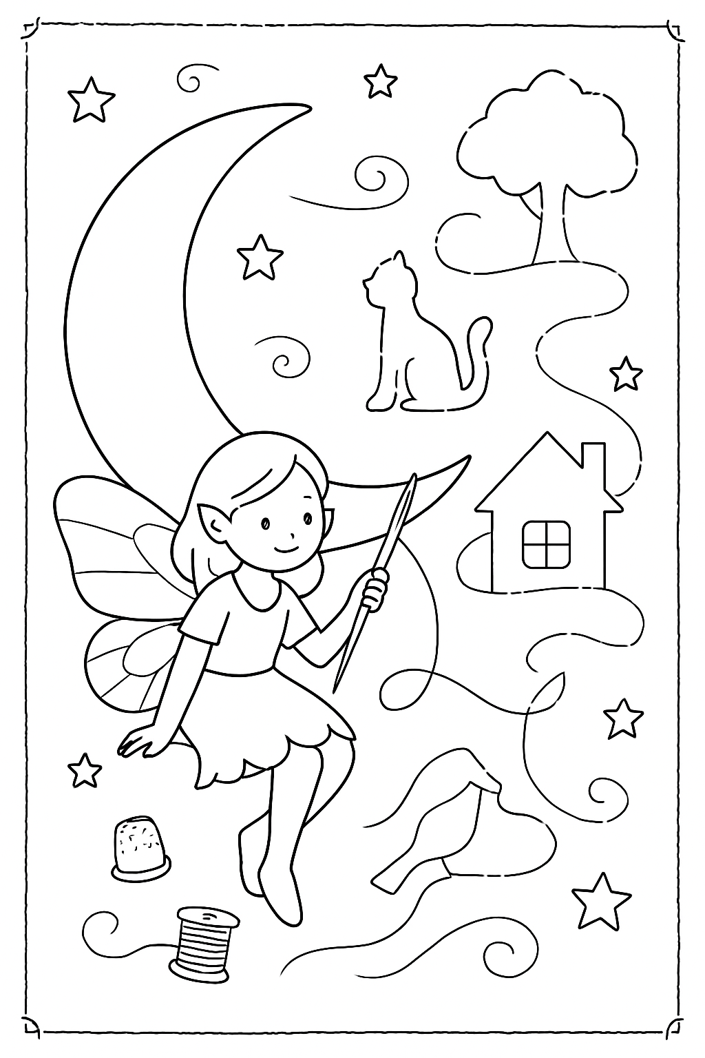 shadow-weaver fairy stitching moonlit silhouettes