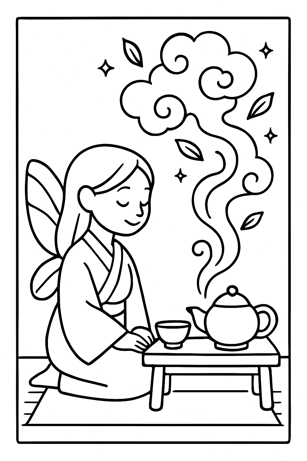 tea ceremony fairy steeping cloud-scented vapor