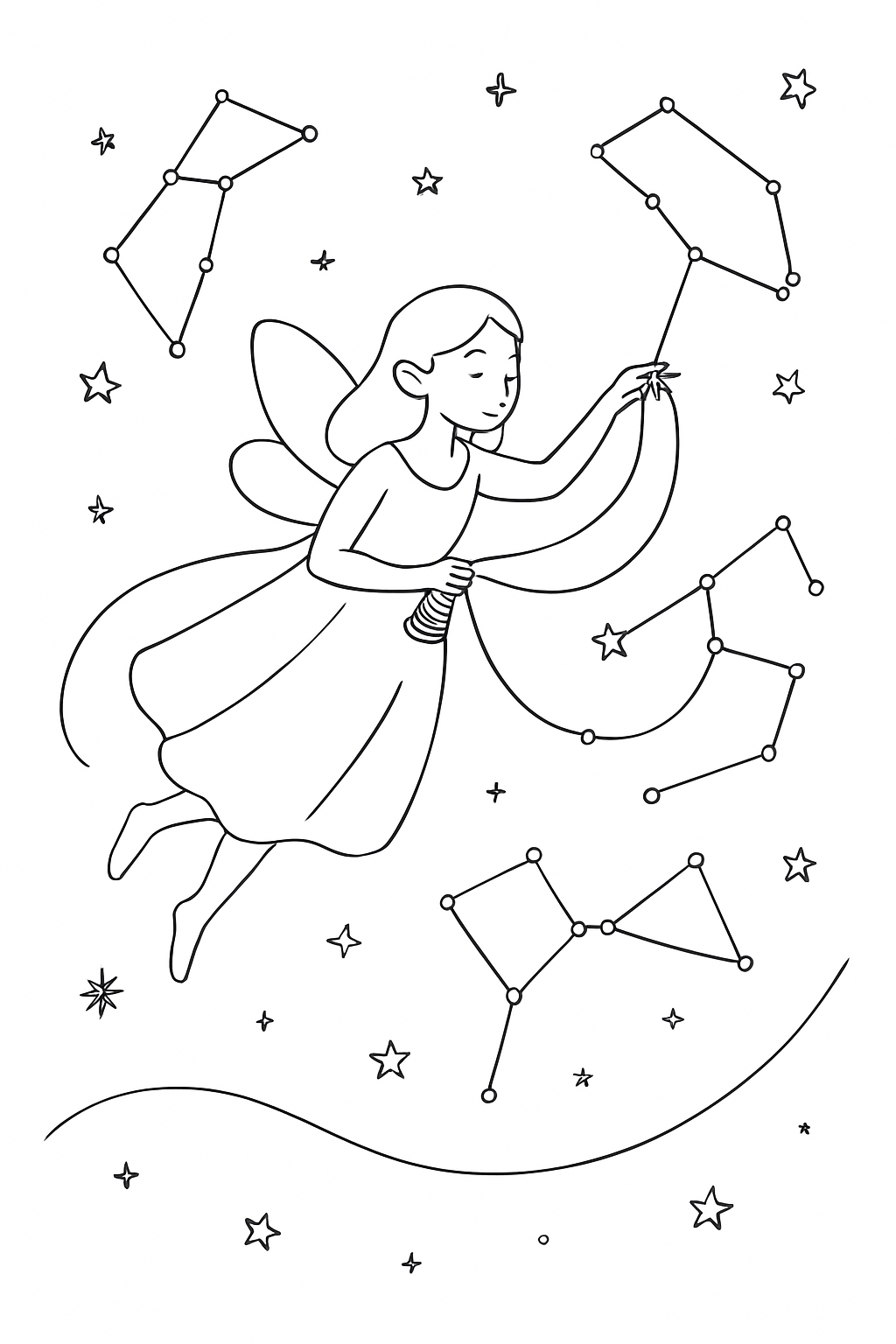 star-mapping fairy steering constellations with thread