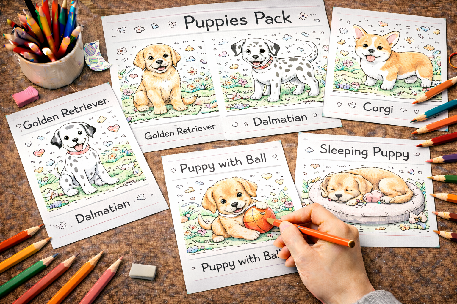 puppy coloring pages