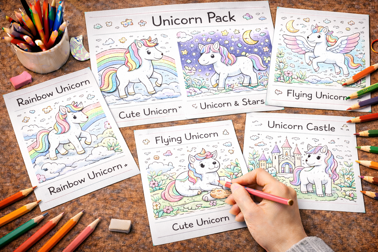 unicorn coloring pages
