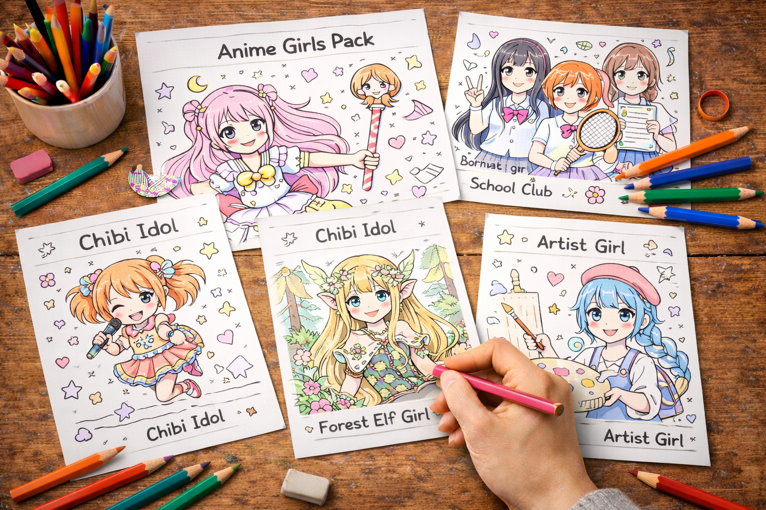 anime girl coloring pages