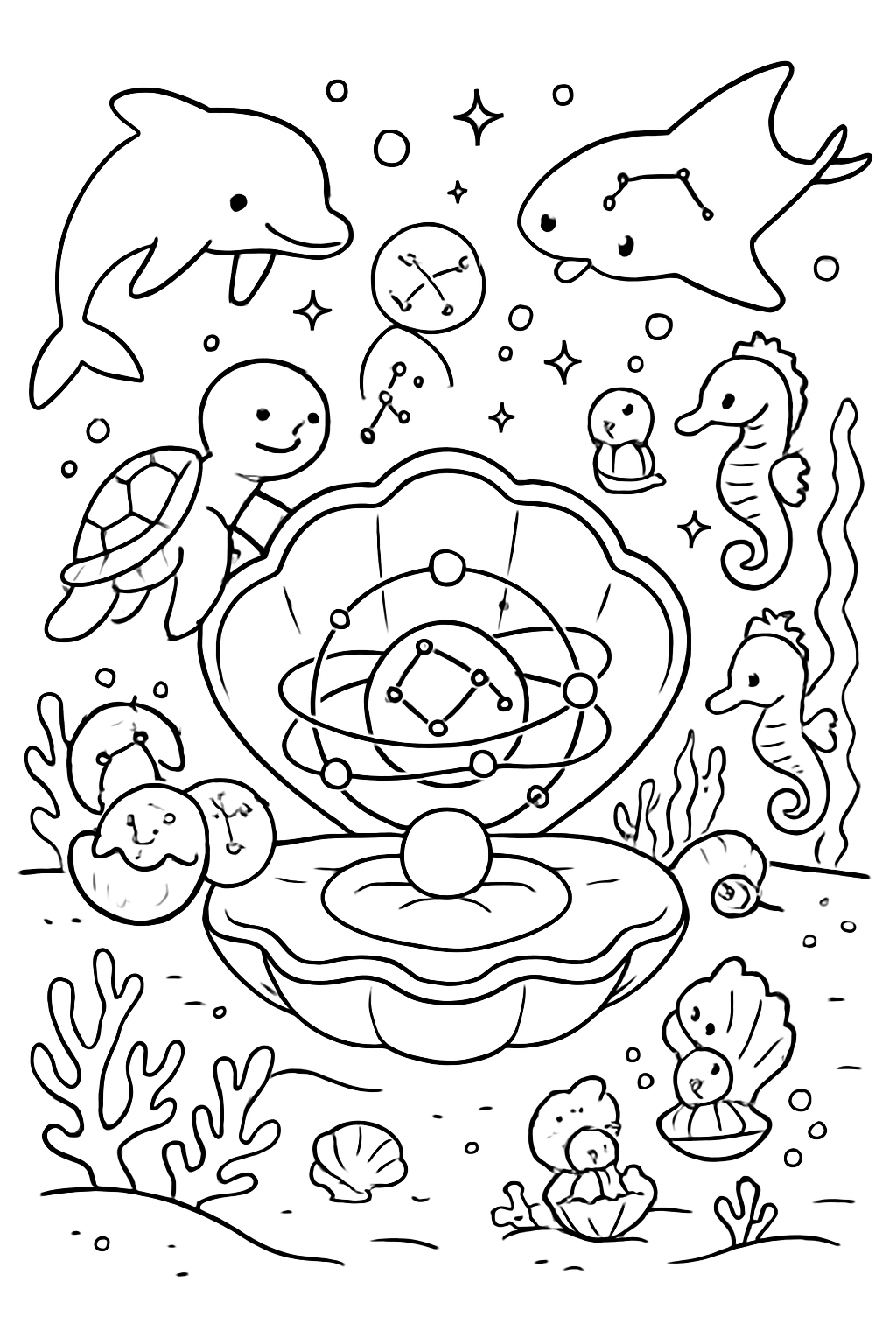 enchanted sea animals hatching pearl constellation orreries