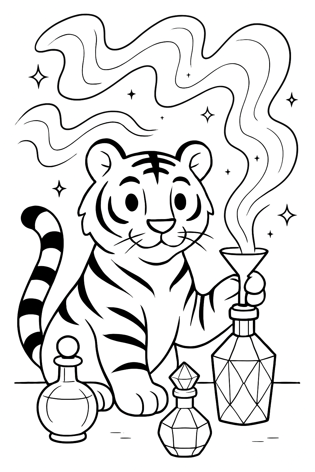 tiger bottling auroras in crystal decanters