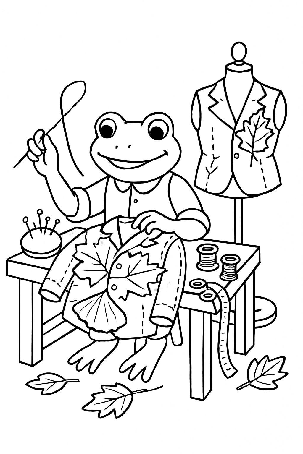 tailor frog stitching suits from autumn leaves