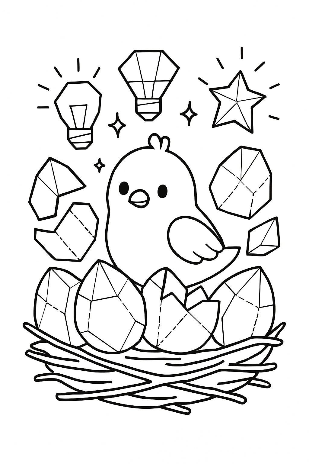 bird hatching ideas from origami eggs