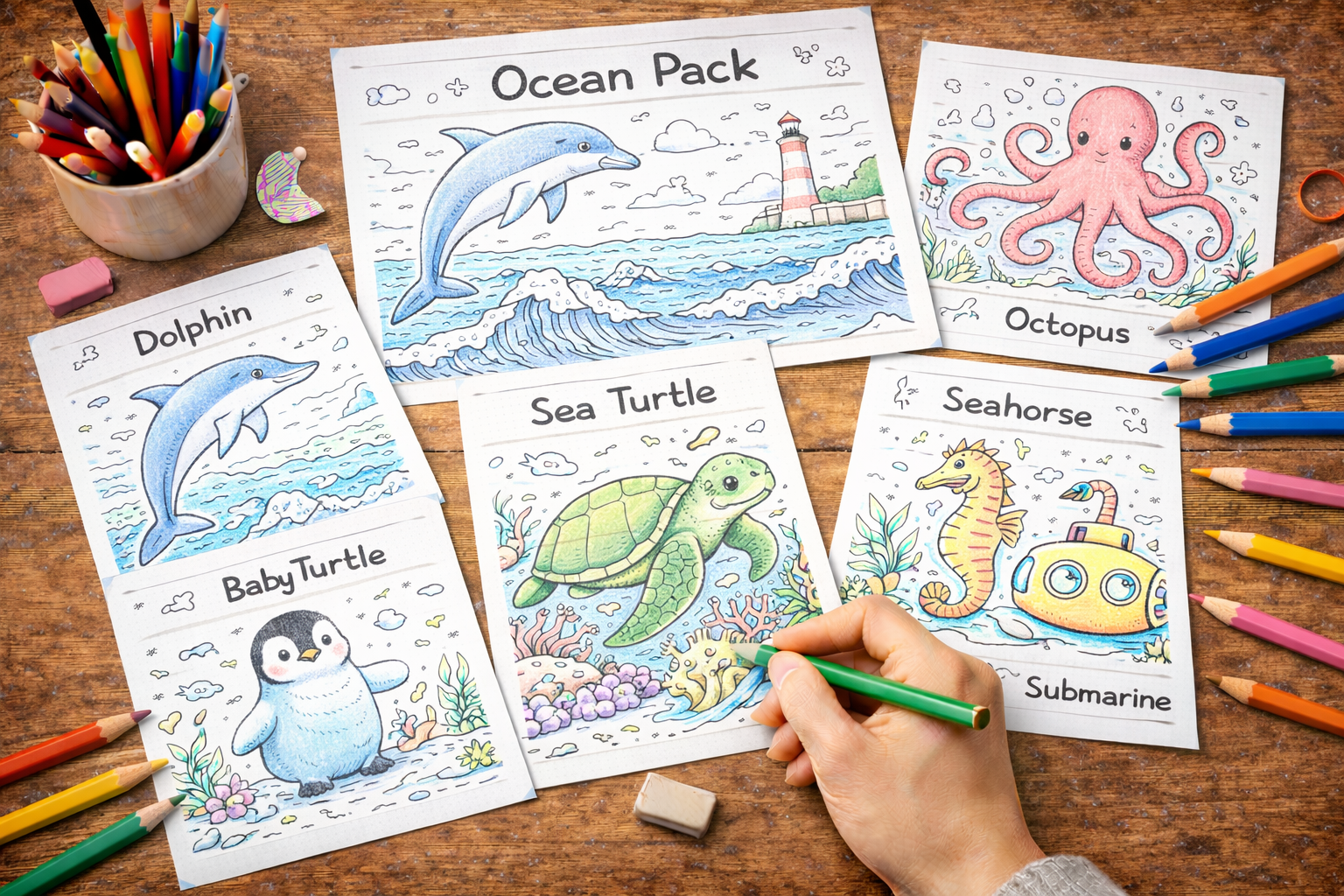 ocean coloring pages