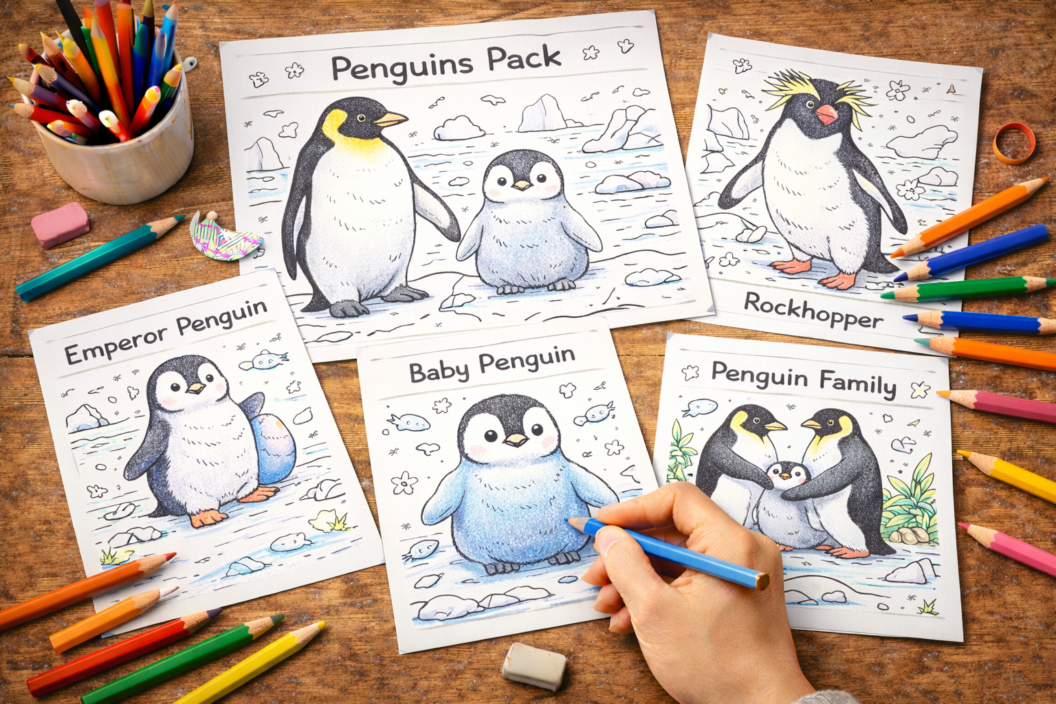 penguin coloring pages