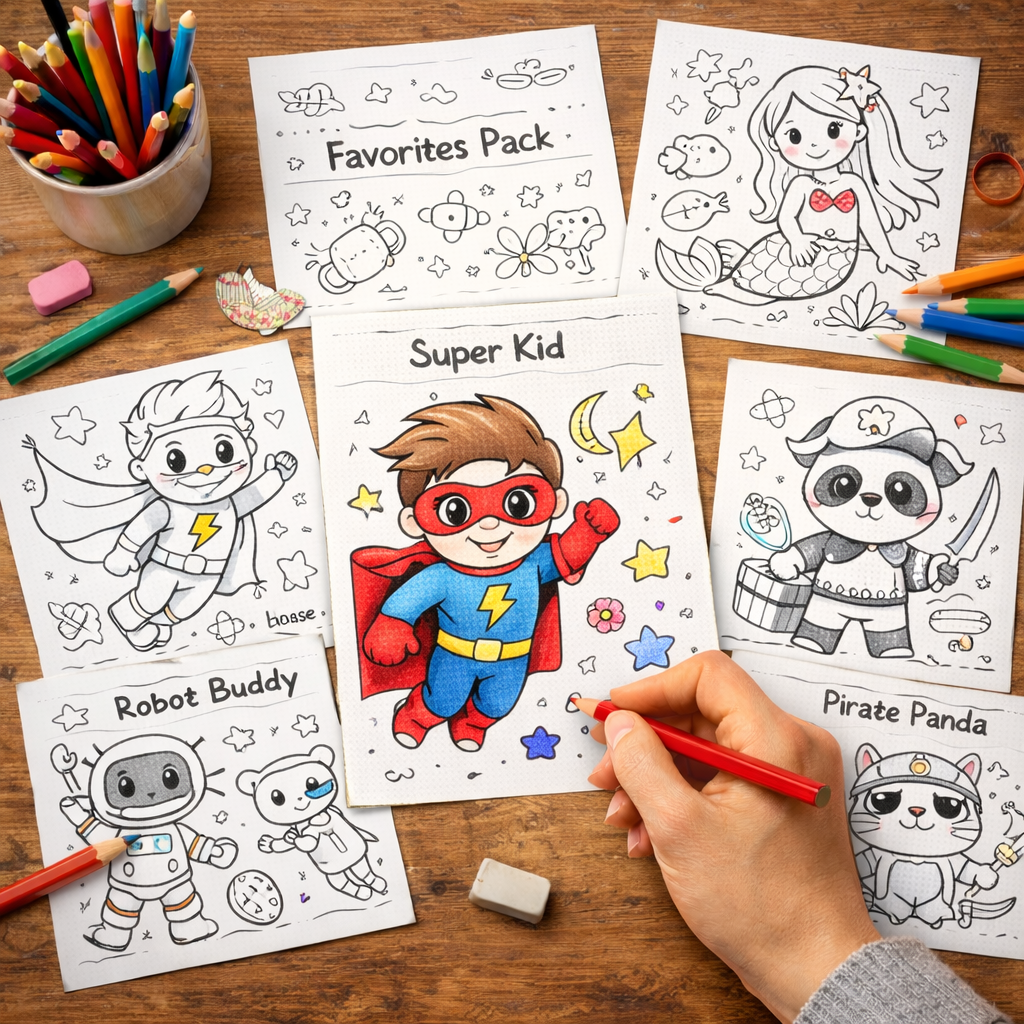 character coloring pages